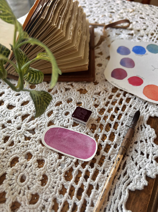 Godet d’aquarelle artisanale Magenta - Pigments Extra-fins