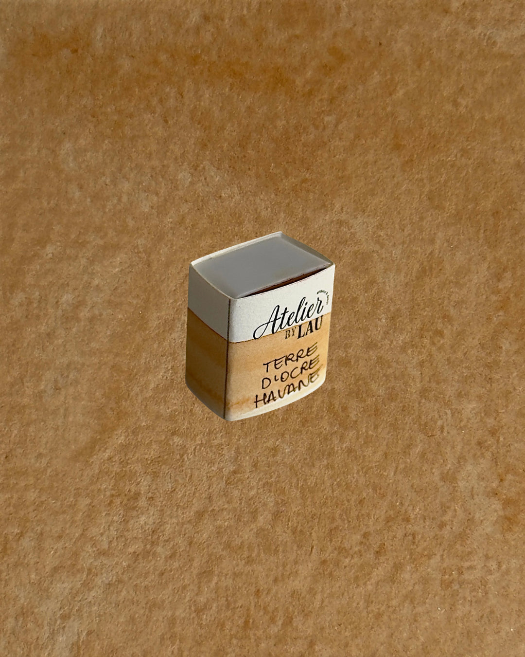 Aquarelle artisanale - Terre d'ocre havane