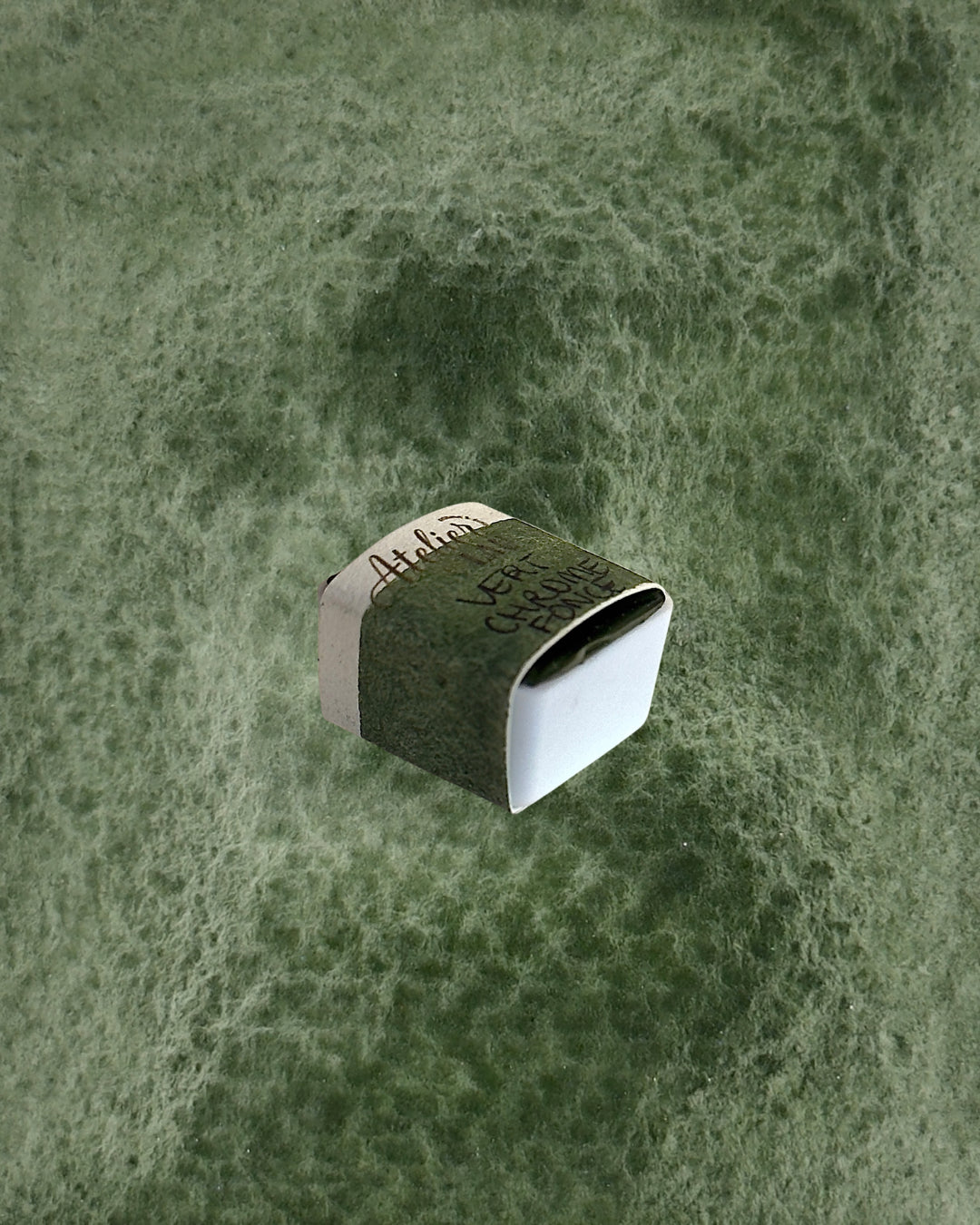 Aquarelle artisanale - Vert chrome foncé