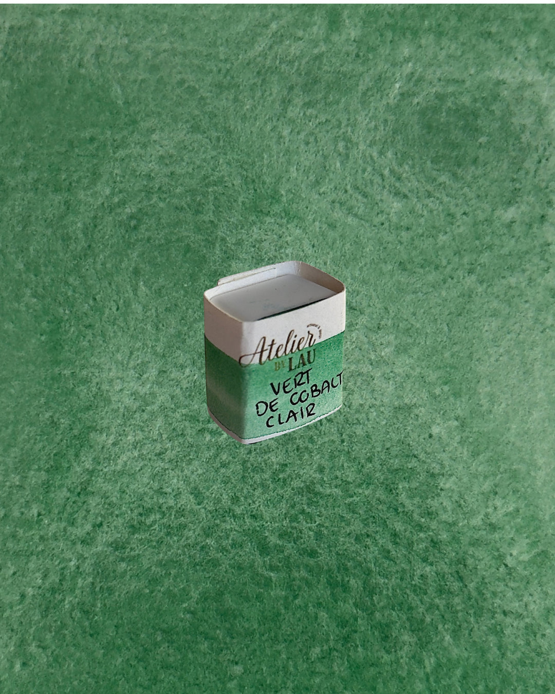 Aquarelle artisanale - Vert de cobalt clair