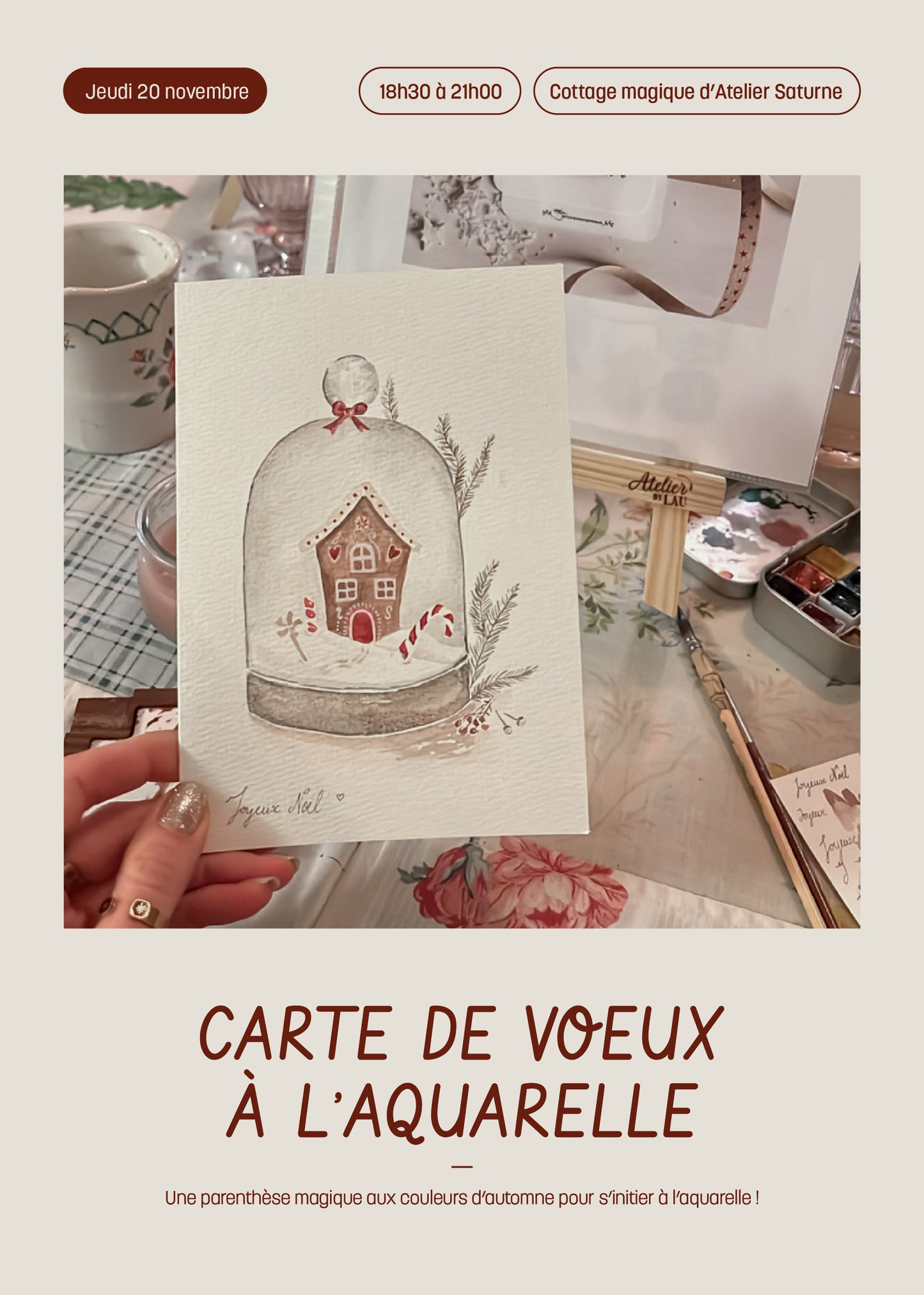 Atelier d’aquarelle au cottage magique - d’Atelier Saturne jeudi 20 novembre