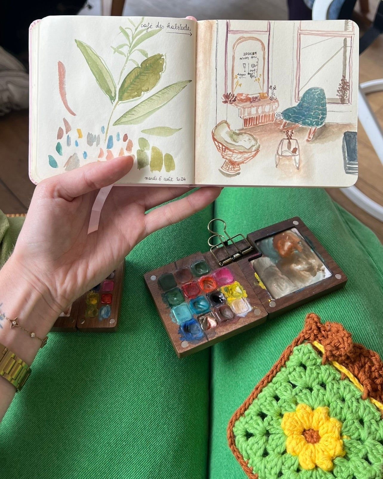 Ateliers et sessions créatives Aquarelle et Dessin à Montréal Quebec pour apprendre de nouvelles techniques et librérer ta créativité avec Atelier by Lau