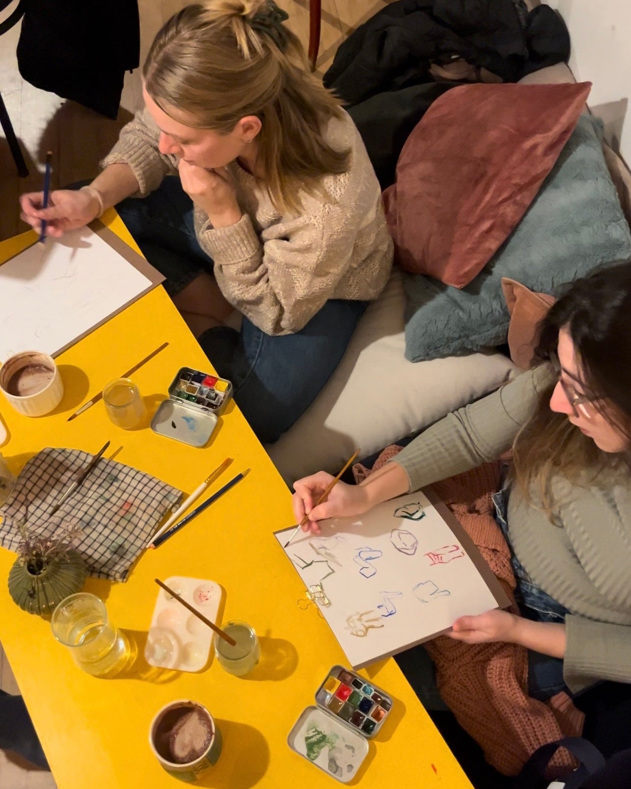 Sessions créatives - Dessin et Aquarelle en 4 cours pour explorer de nouvelles techniques (crayons de bois, aquarelles, fineliners, fusains, pastels)