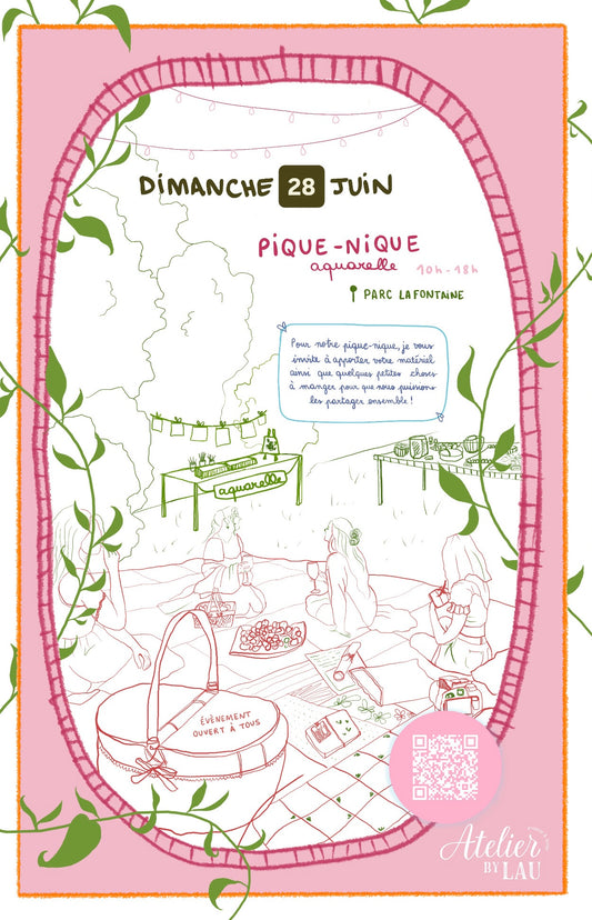 Pique-nique aquarelle Dimanche 28 Juin ☀️