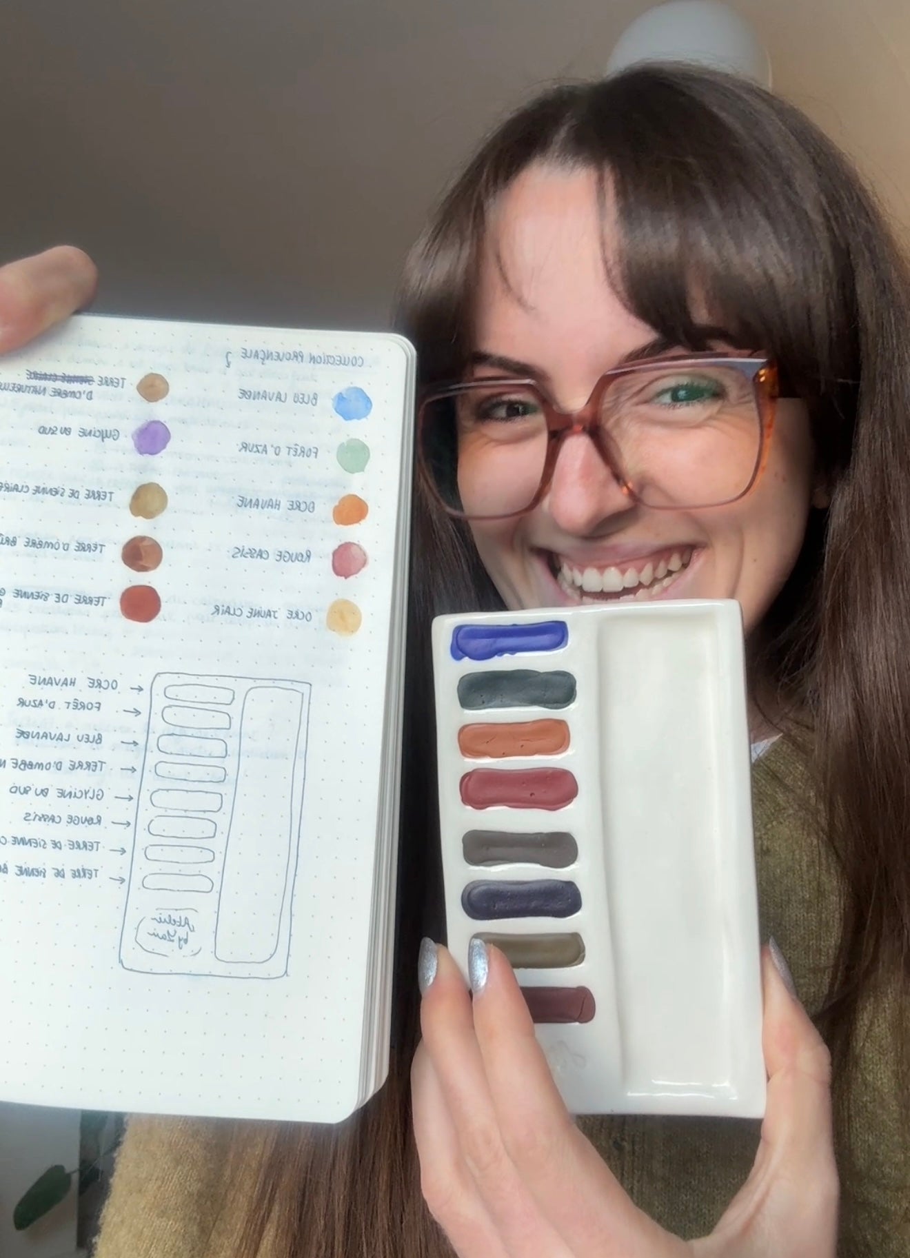 Palette d’aquarelle en céramique - collection provençale