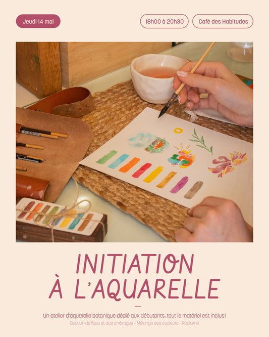 Atelier d’aquarelle a montreal pour debutant avec Laura de atelierbylau