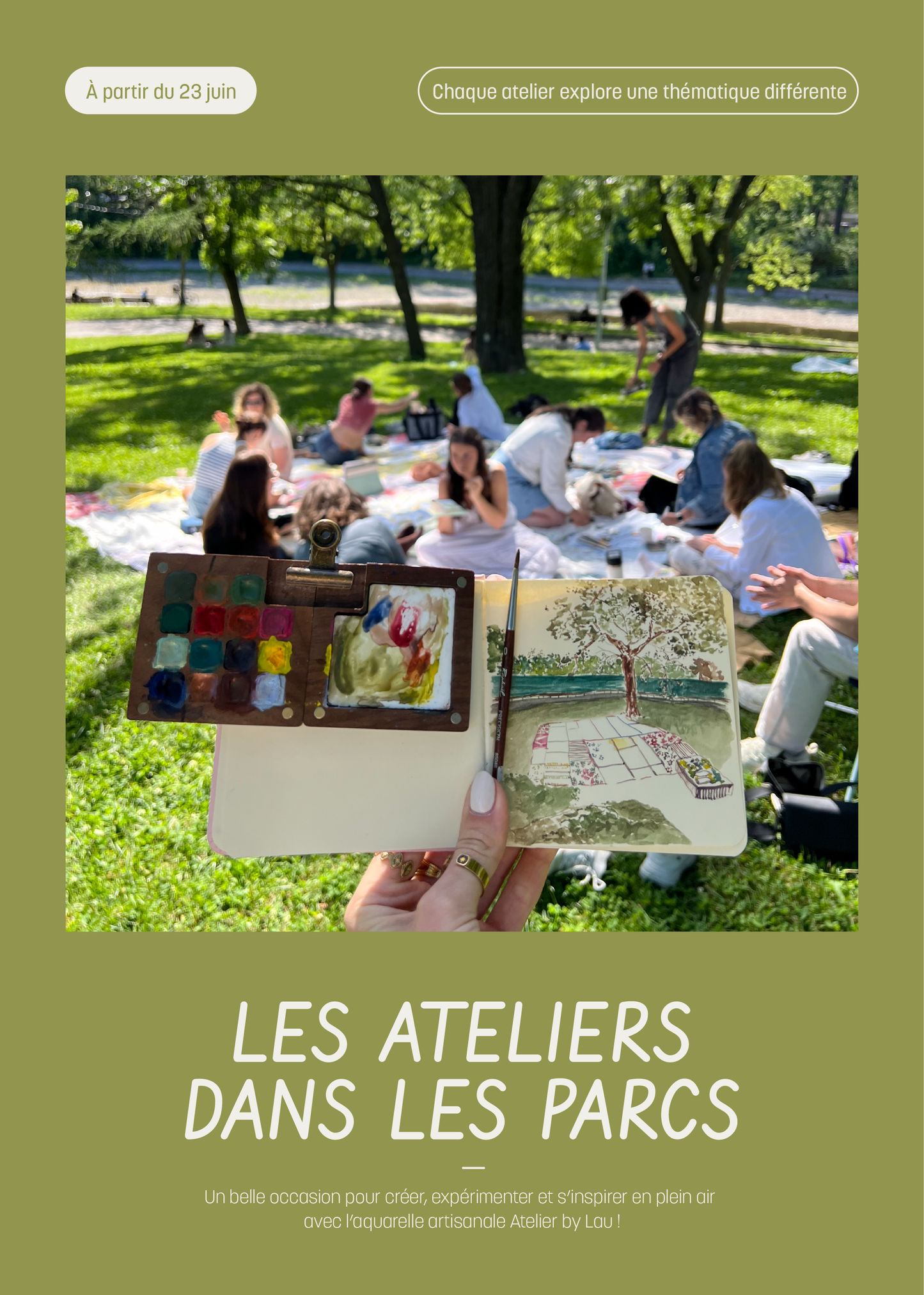 Aquarelle en plein air – Ateliers d'été dans les parcs