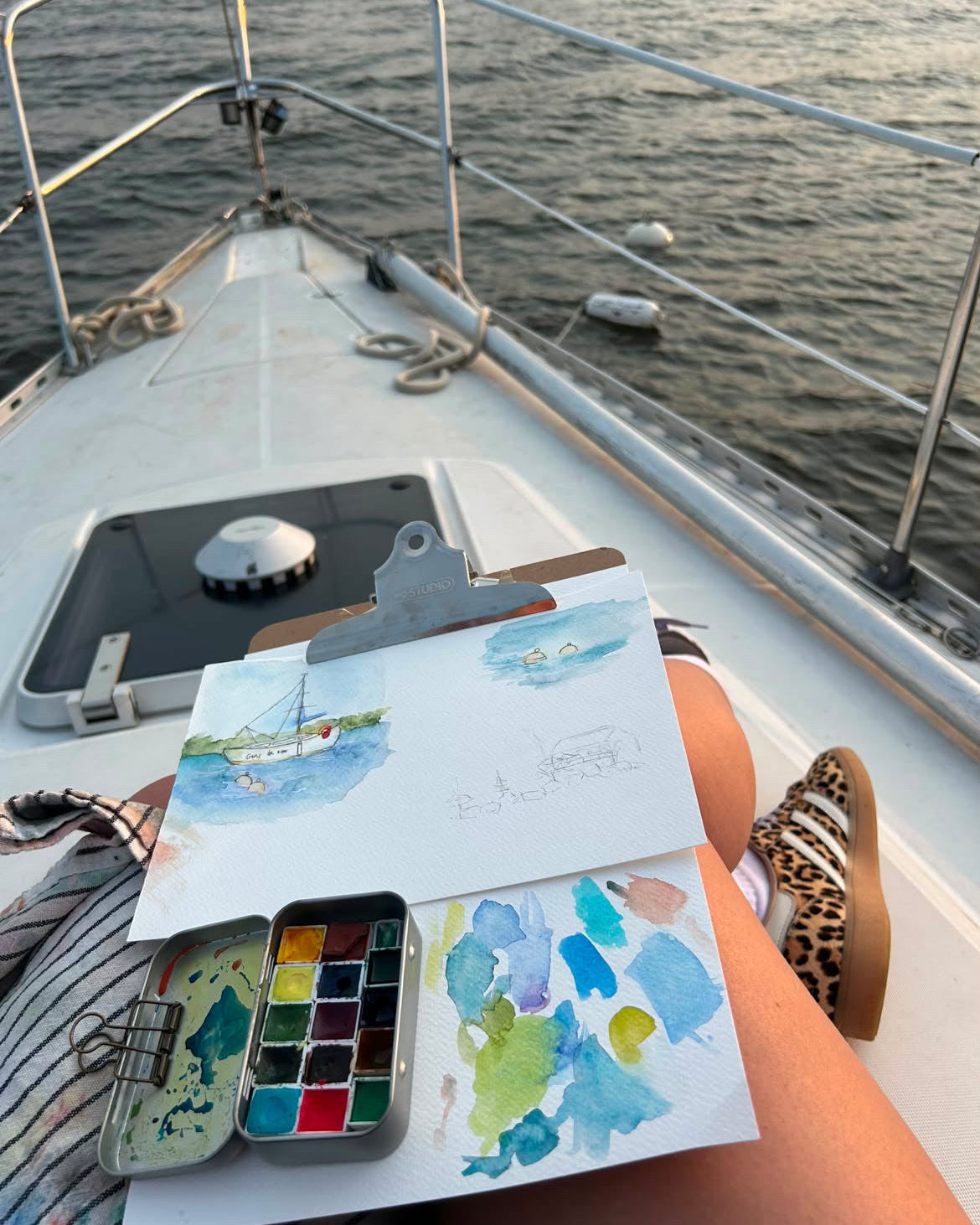 Aquarelle sur voilier 🌊