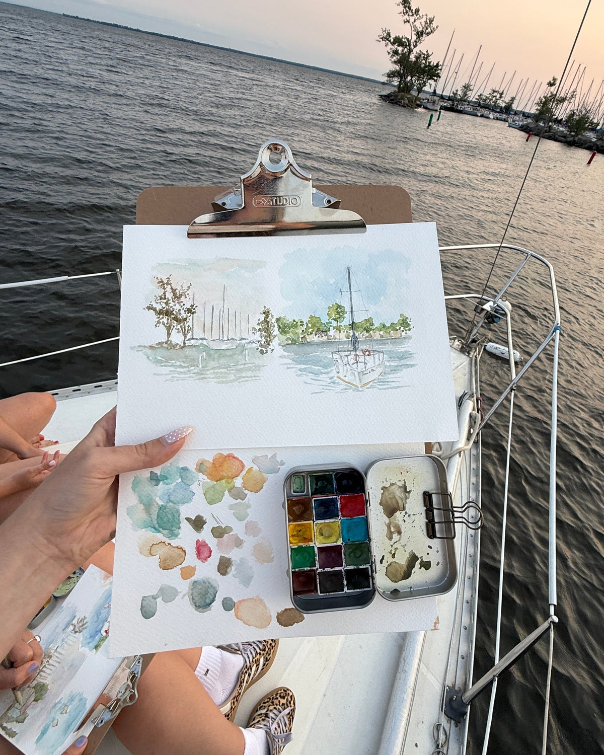 Aquarelle sur voilier 🌊