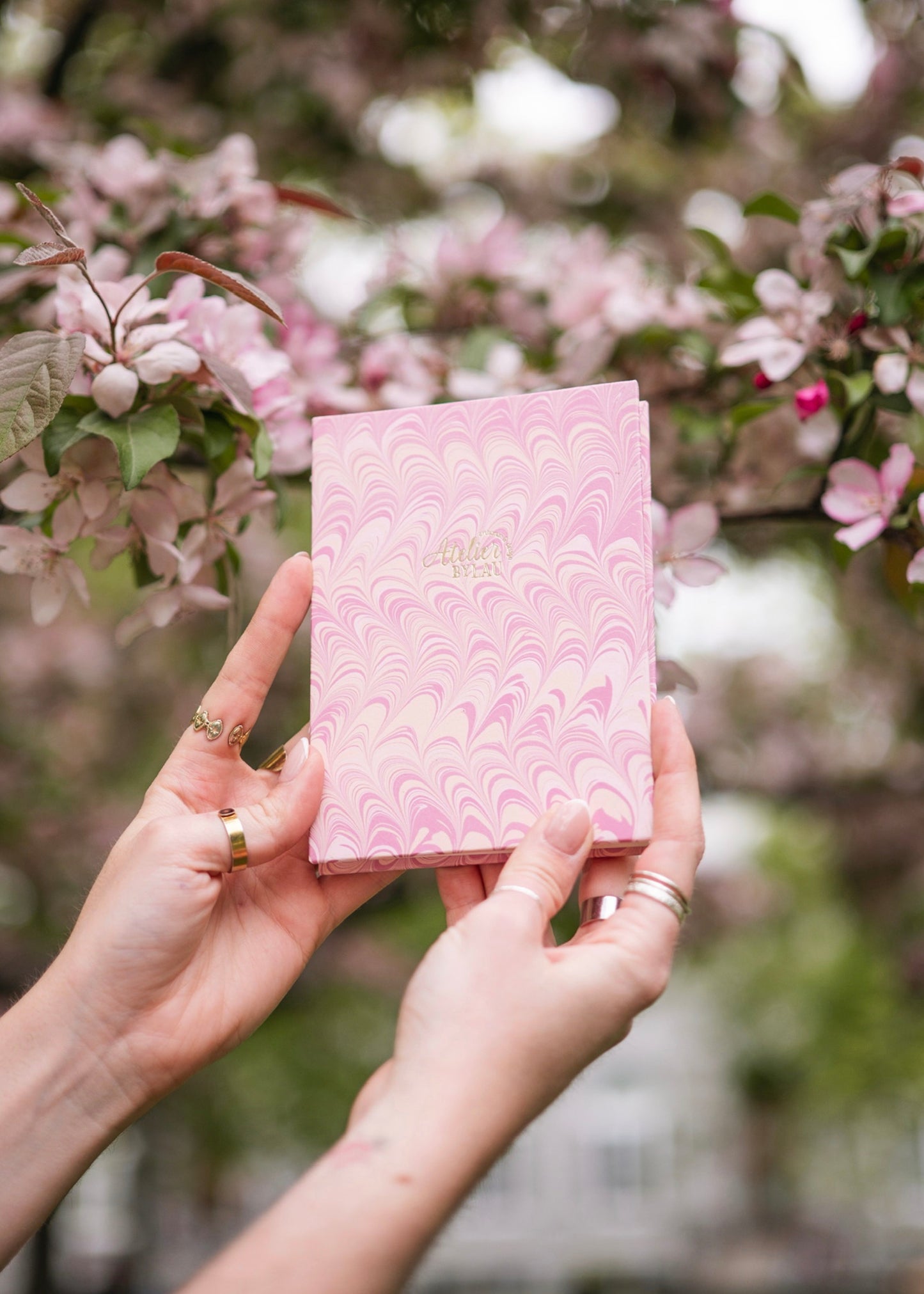 Carnet illustré - marbrure artisanale