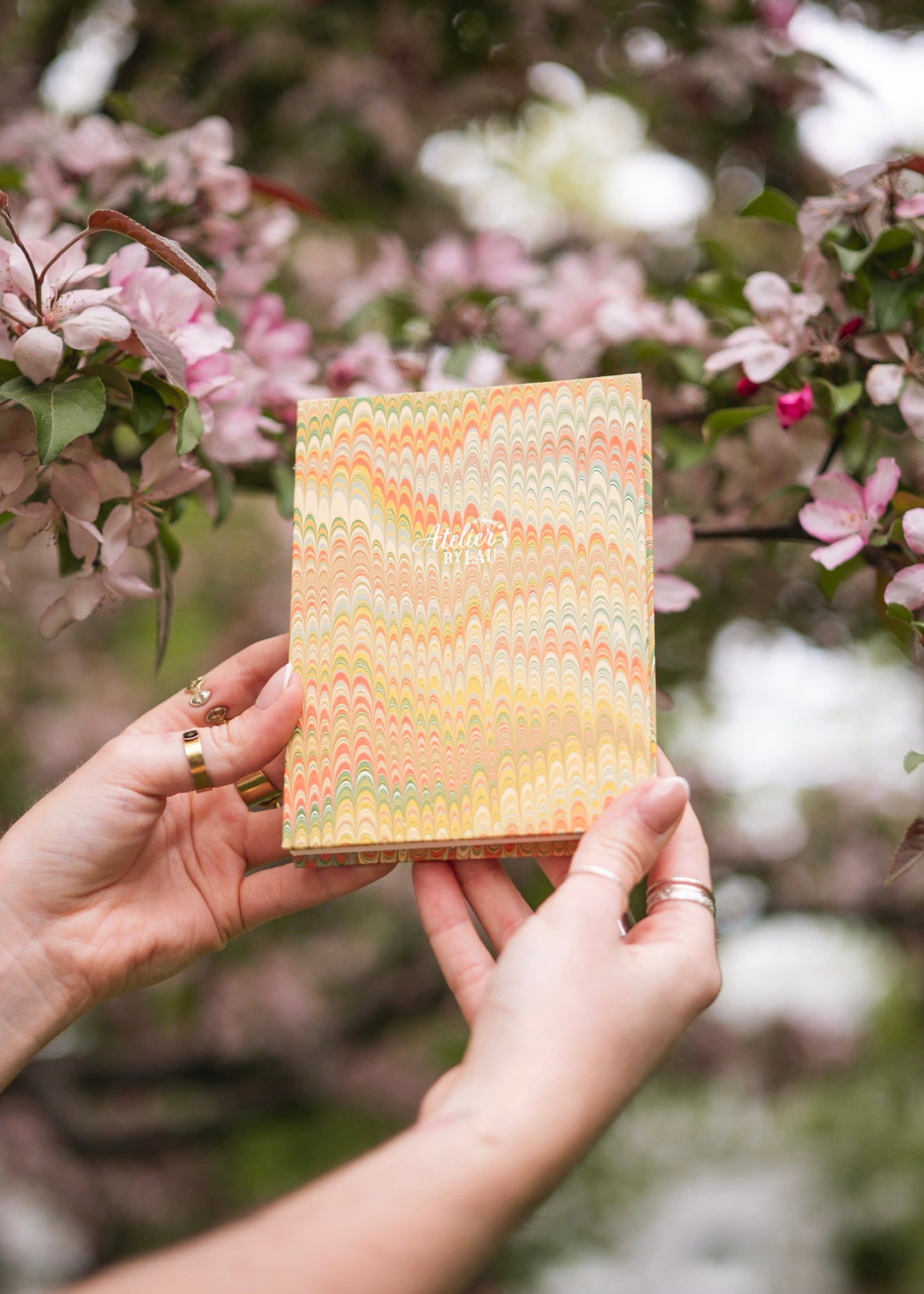 Carnet illustré - marbrure artisanale