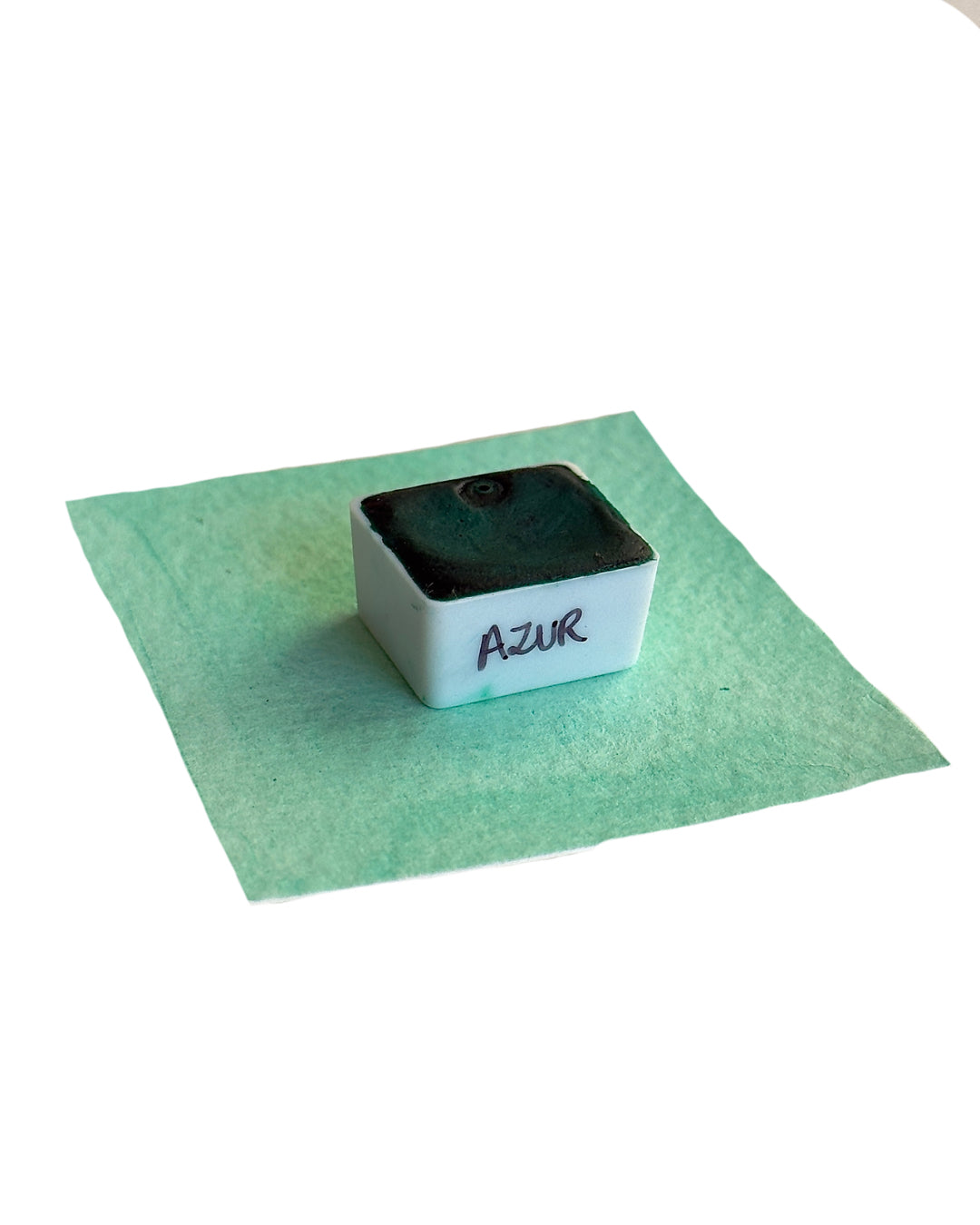 Aquarelle artisanale - azur