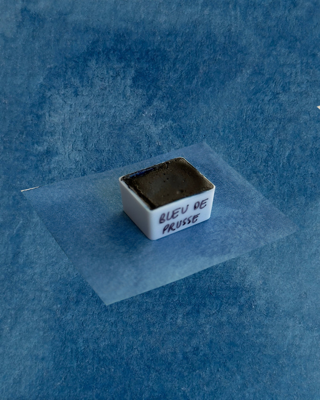 Aquarelle artisanale - bleu de Prusse
