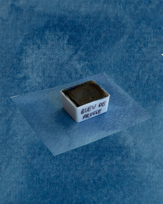 Aquarelle artisanale - bleu de Prusse