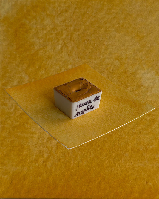Aquarelle artisanale - Jaune de Naples