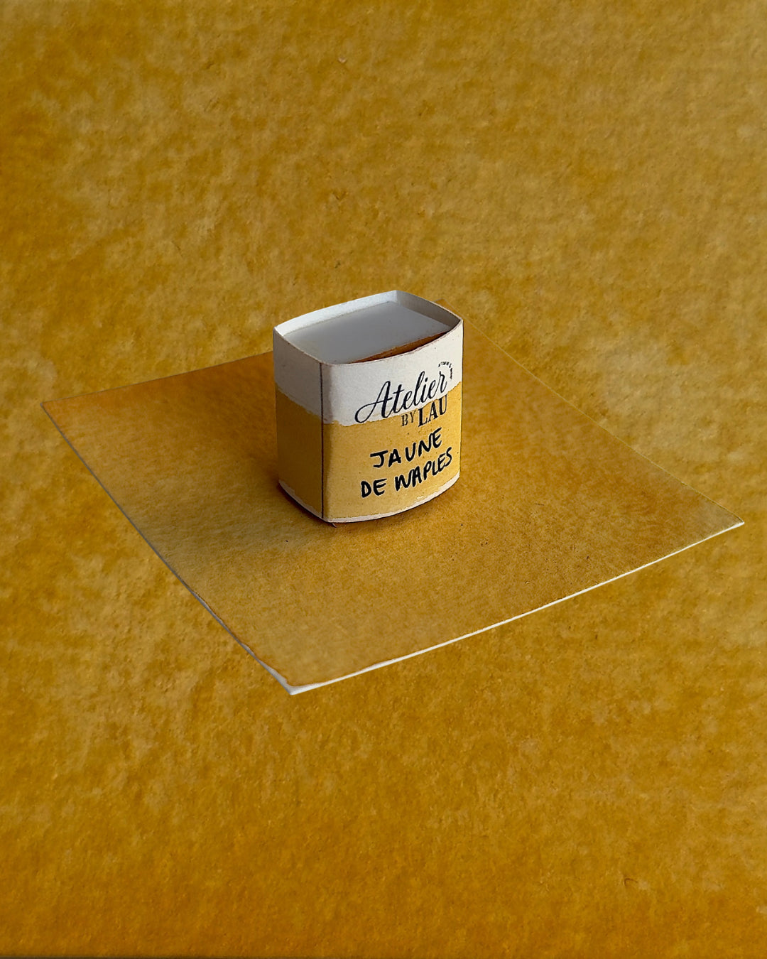 Aquarelle artisanale - Jaune de Naples