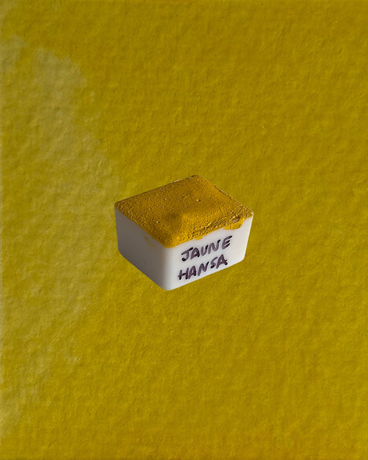 Aquarelle artisanale - Jaune Hansa