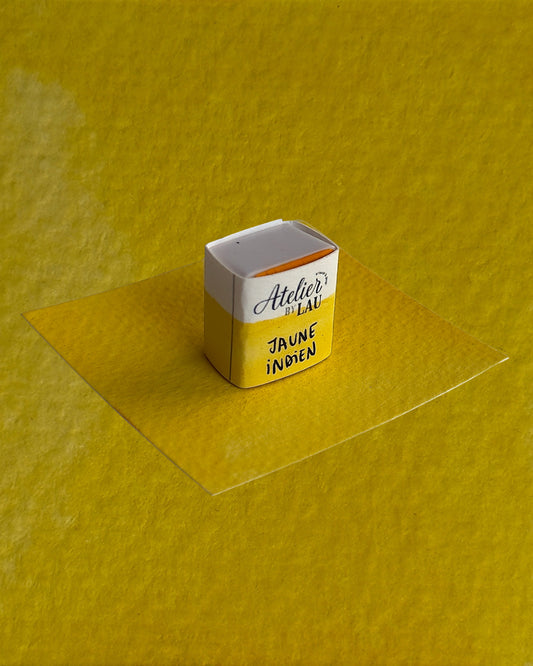 Aquarelle artisanale - Jaune Indien