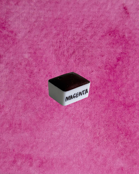Aquarelle artisanale - Magenta