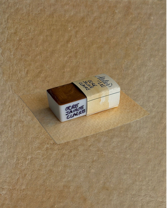 Aquarelle artisanale - Ocre jaune clair