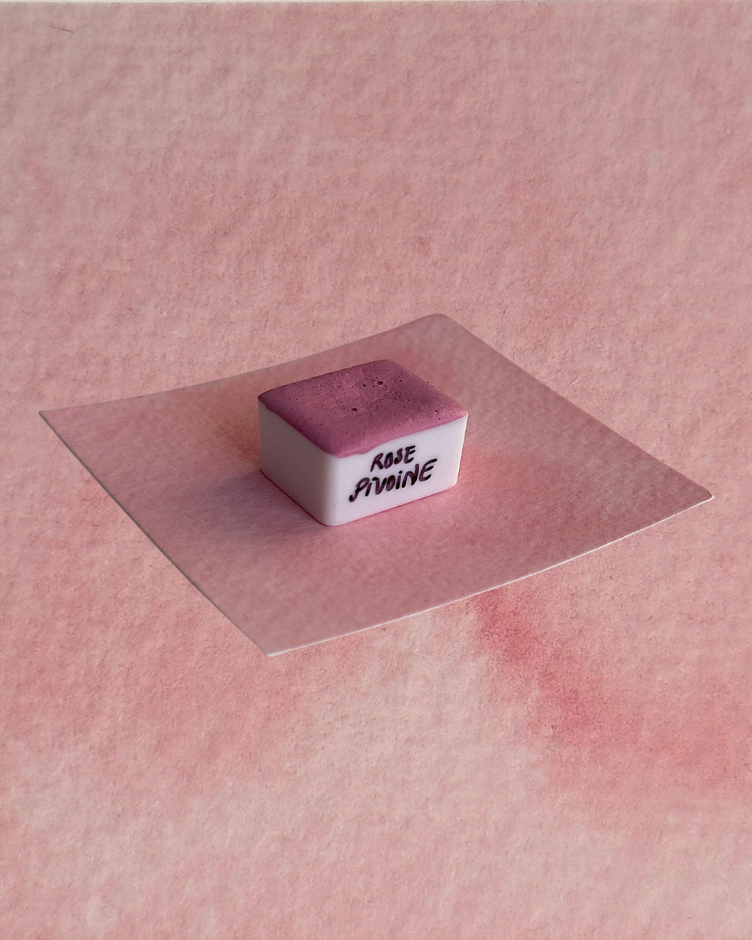Aquarelle artisanale - Rose Pivoine