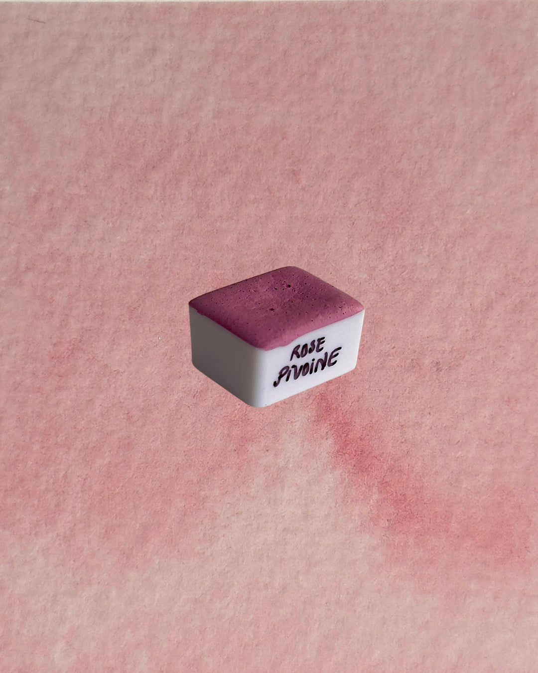 Aquarelle artisanale - Rose Pivoine