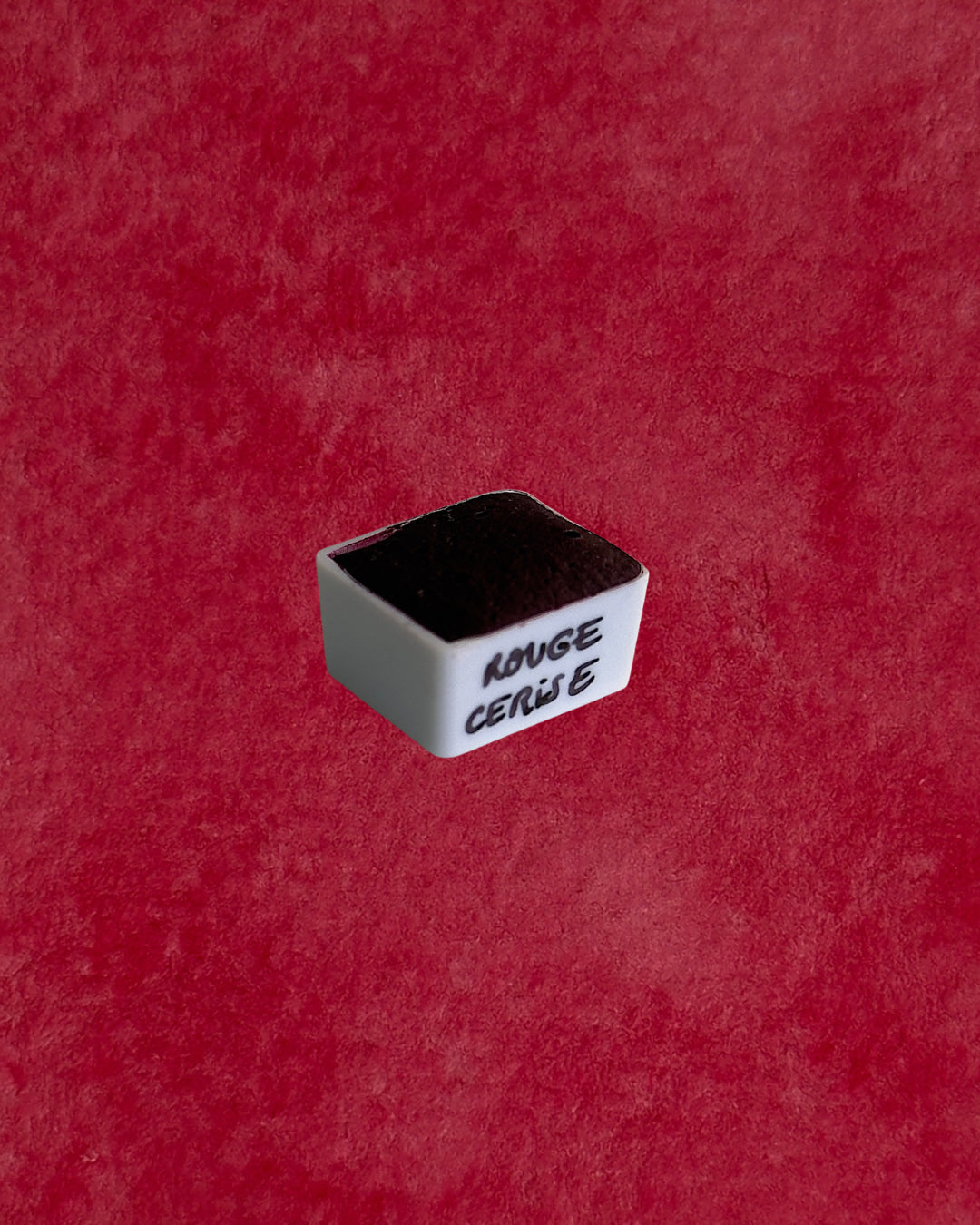 Aquarelle artisanale - Rouge Cerise