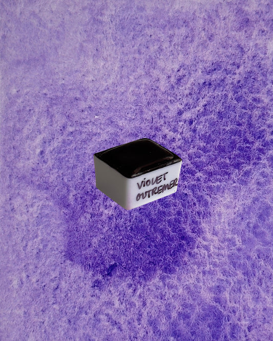 Aquarelle artisanale - Violet Outre-mer