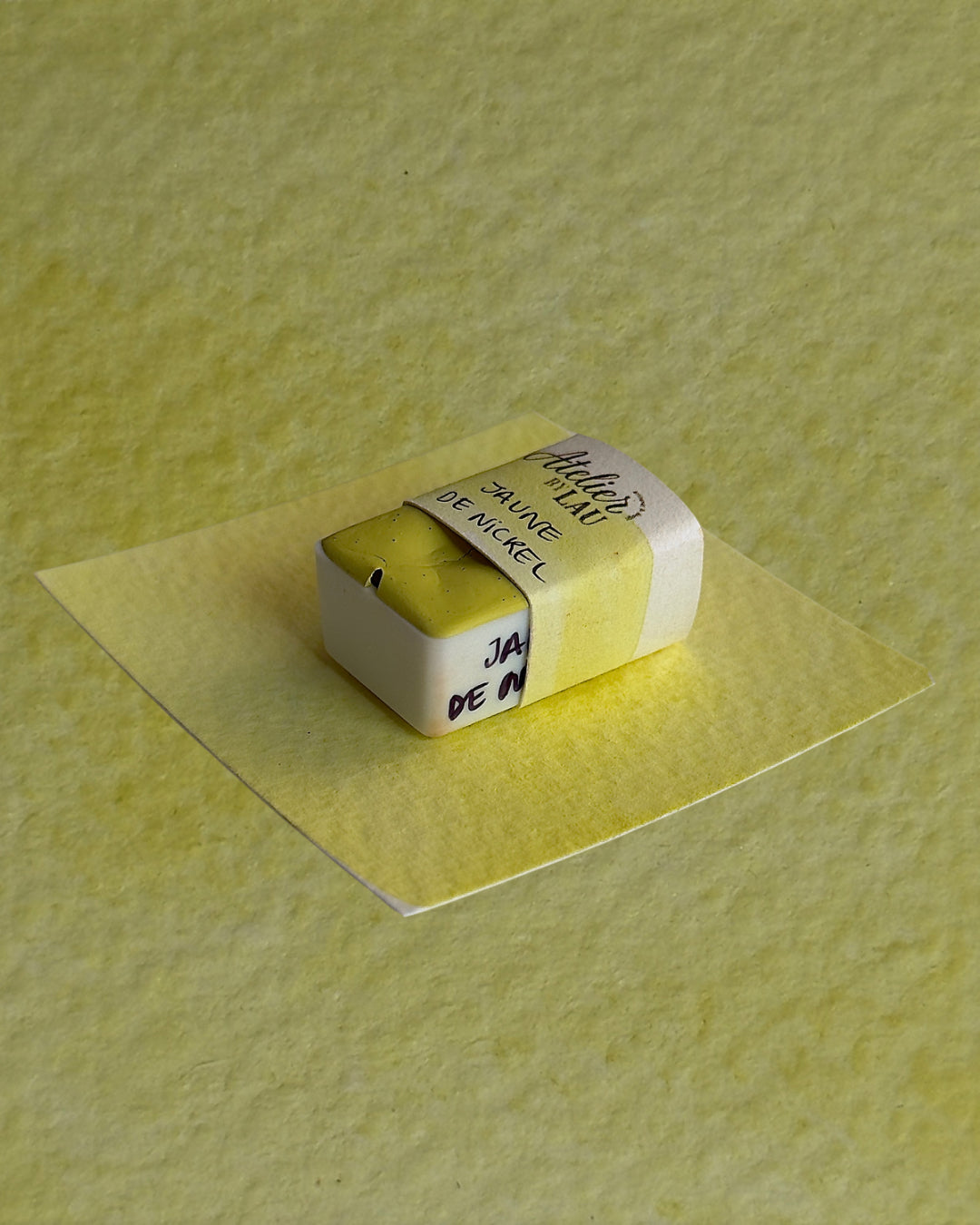 Aquarelle artisanale - Jaune nickel