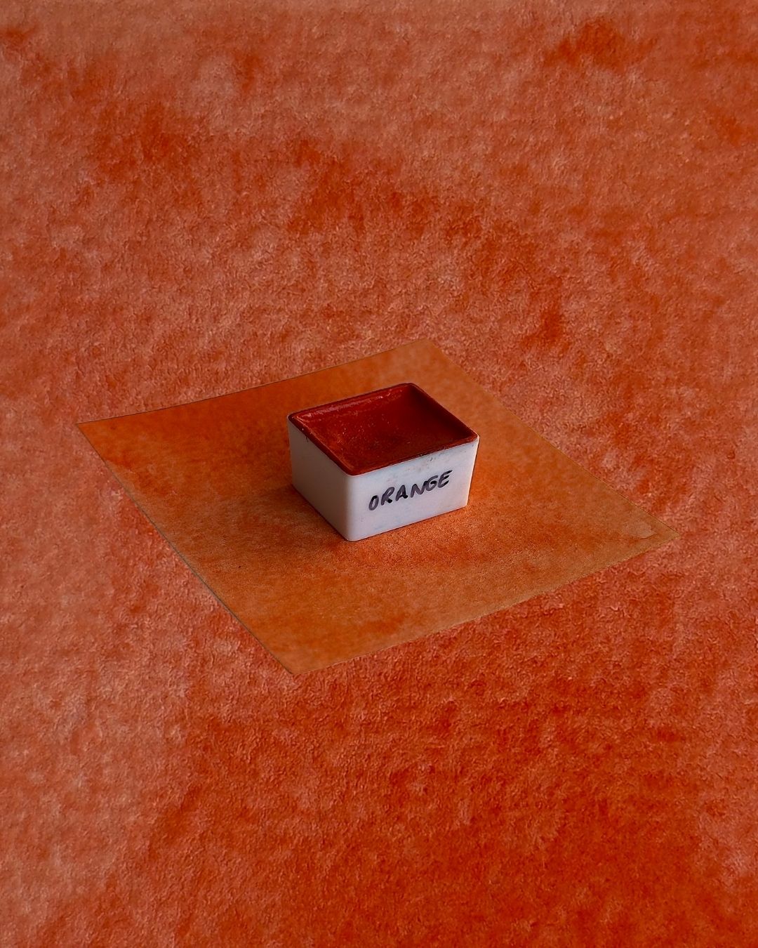 Aquarelle artisanale - Orange
