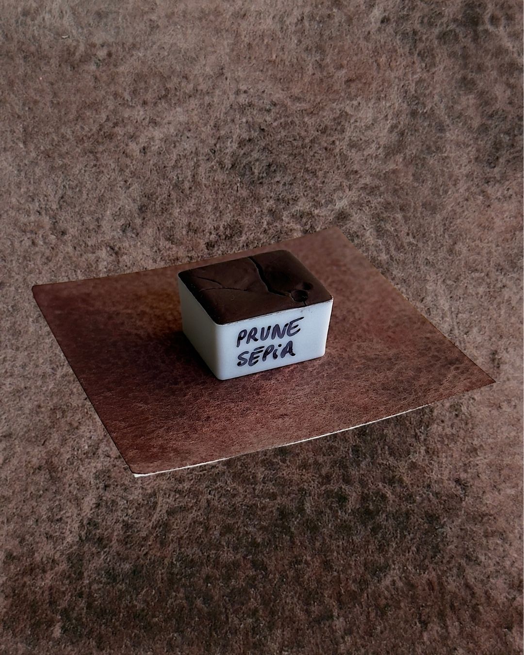 aquarelle artisanale - Prune Sépia