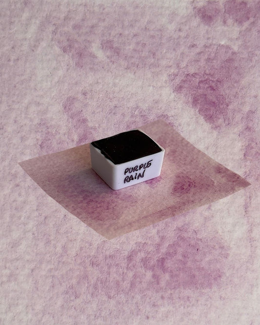 Aquarelle artisanale - Purple Rain