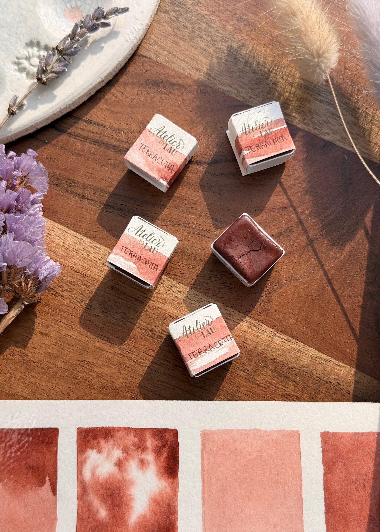 Godet d’aquarelle artisanale Terracotta