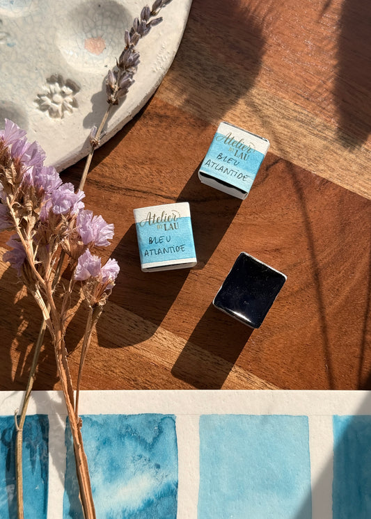 Godet d’aquarelle artisanale Bleu Atlantide NEW✨