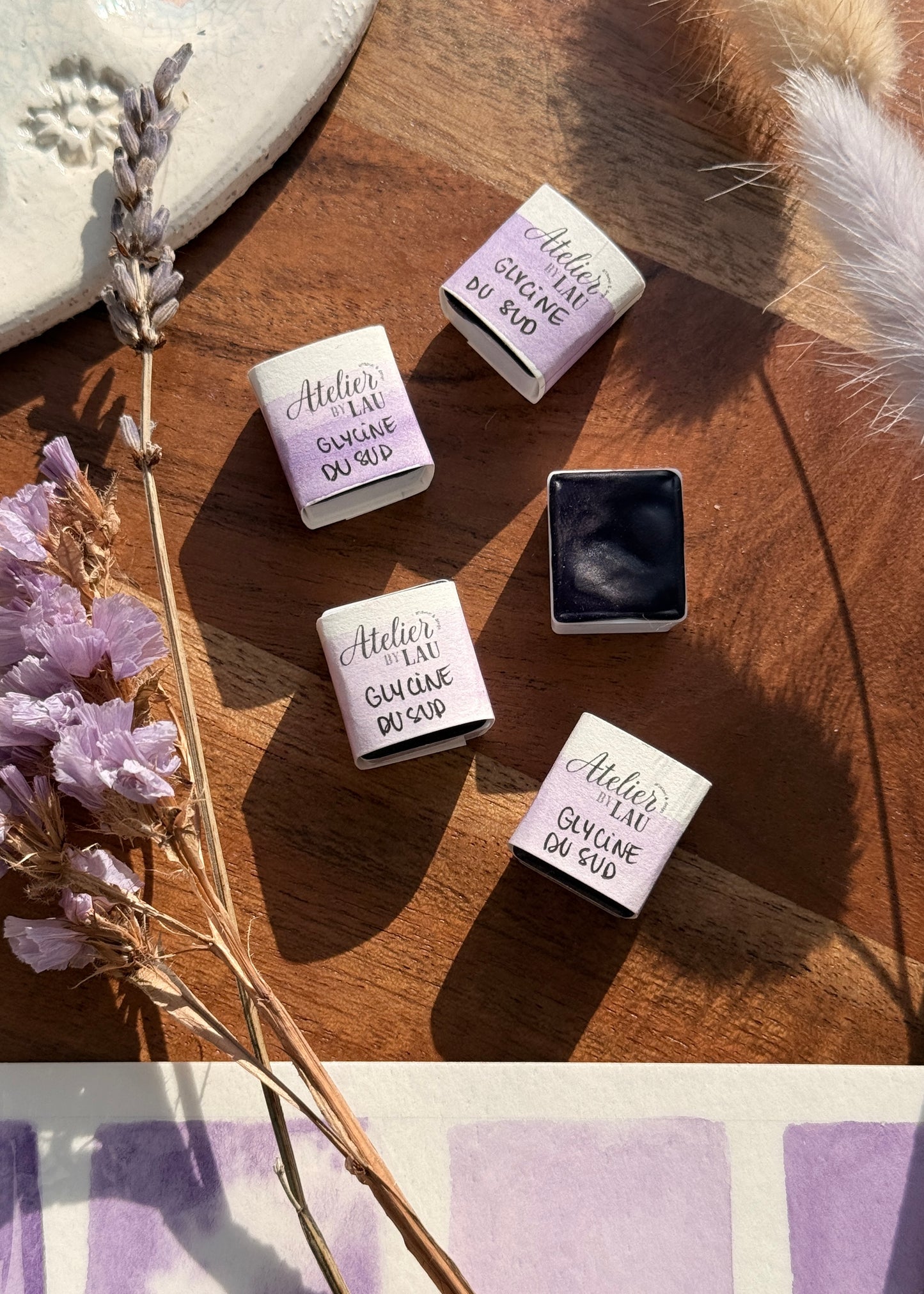 Godet d’aquarelle artisanale Glycine du Sud NEW✨