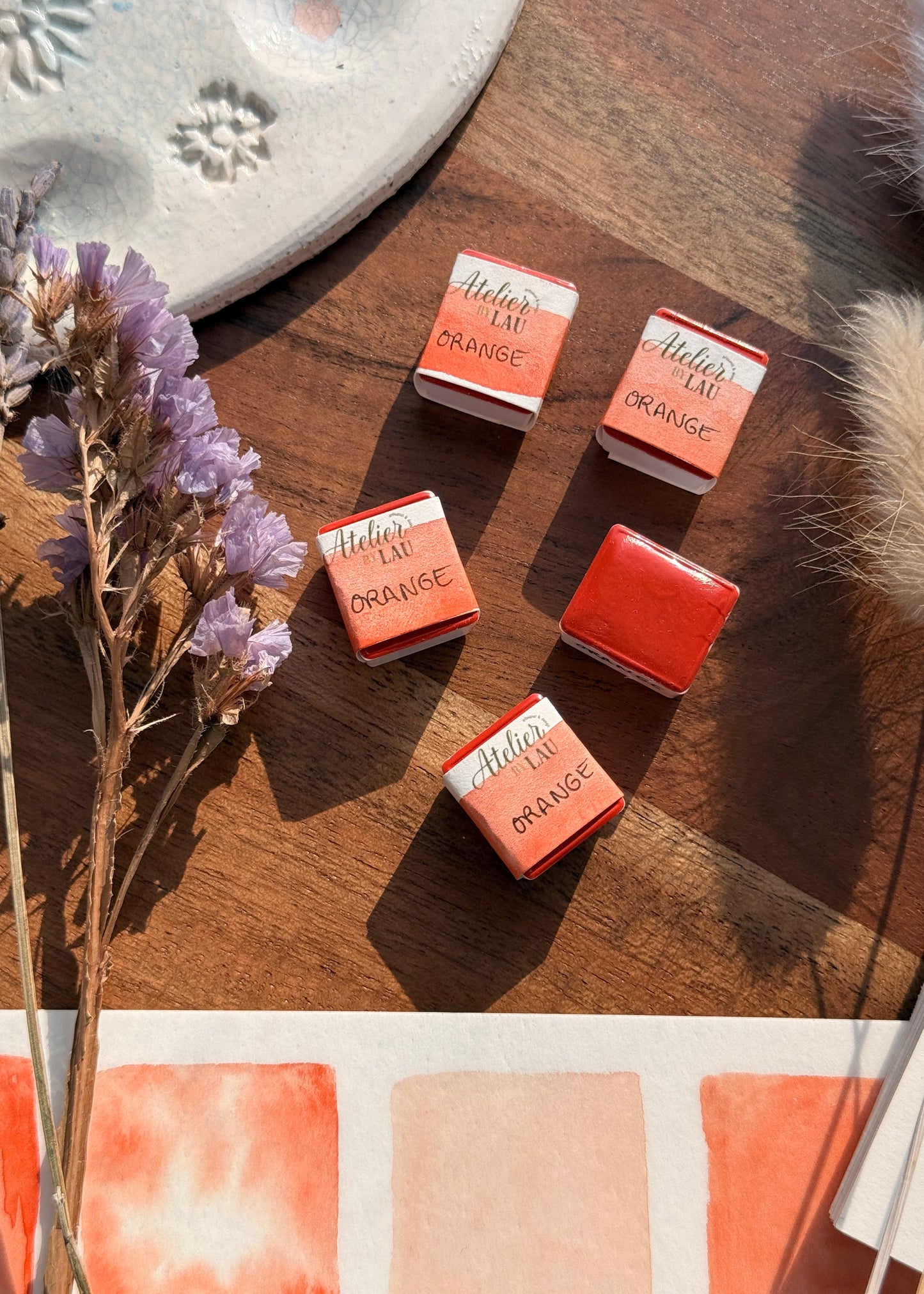 Godet d’aquarelle artisanale Orange