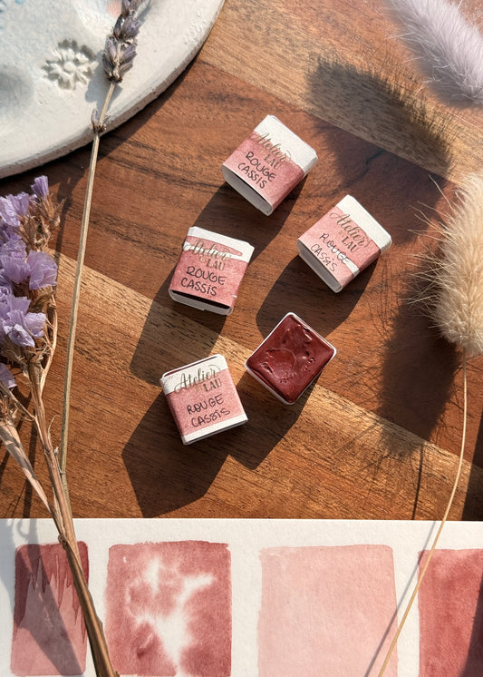 Godet d’aquarelle artisanale Rouge Cassis NEW✨