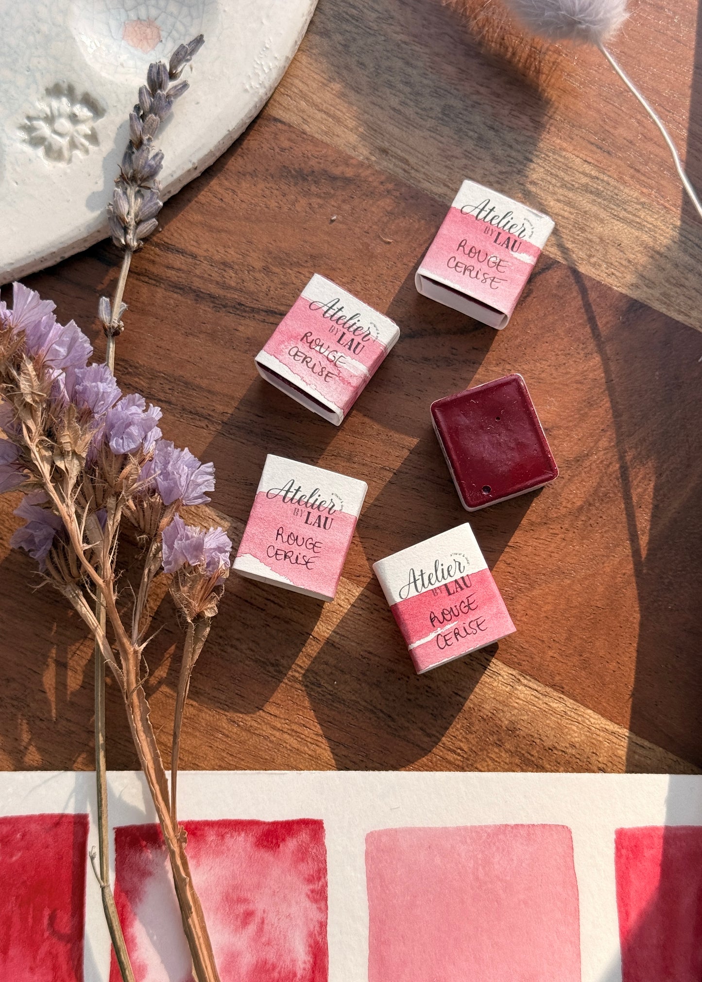 Godet d’aquarelle artisanale Rouge Cerise