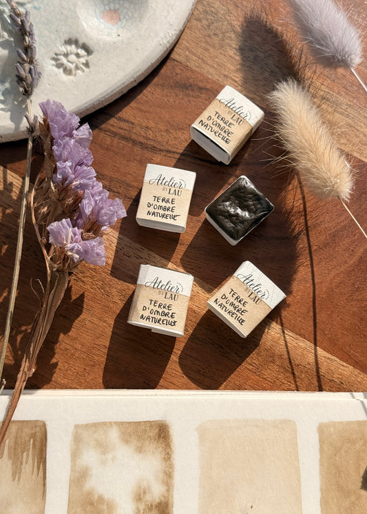 Godet d’aquarelle artisanale Terre d’ombre naturelle NEW✨