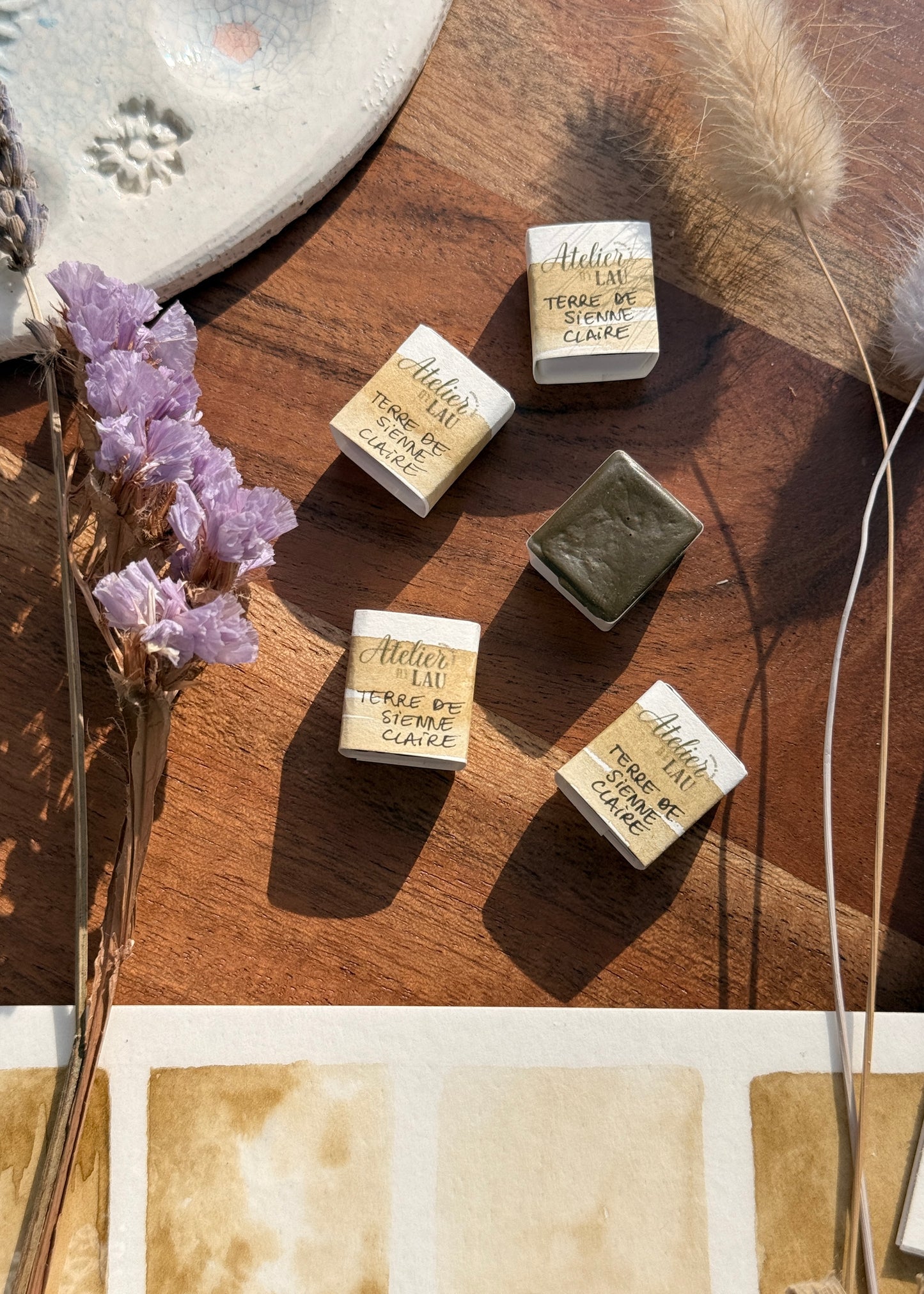 Godet d’aquarelle artisanale Terre de Sienne Claire NEW✨