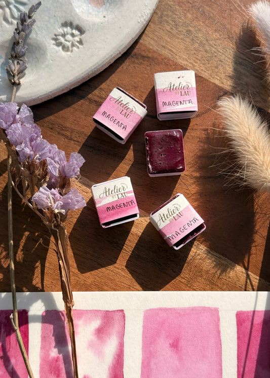 Godet d’aquarelle artisanale Magenta