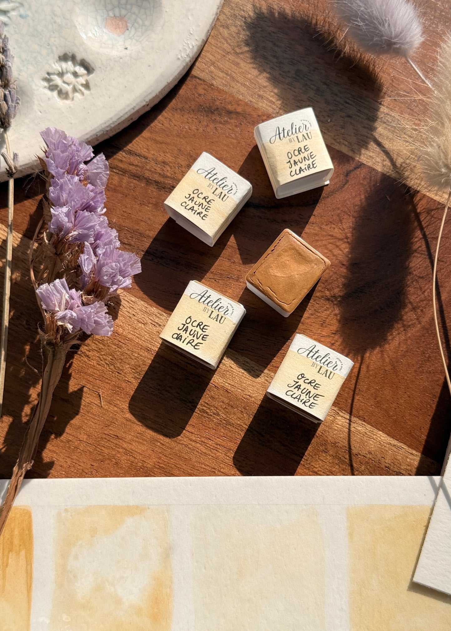 Godet d’aquarelle artisanale Ocre jaune clair NEW✨