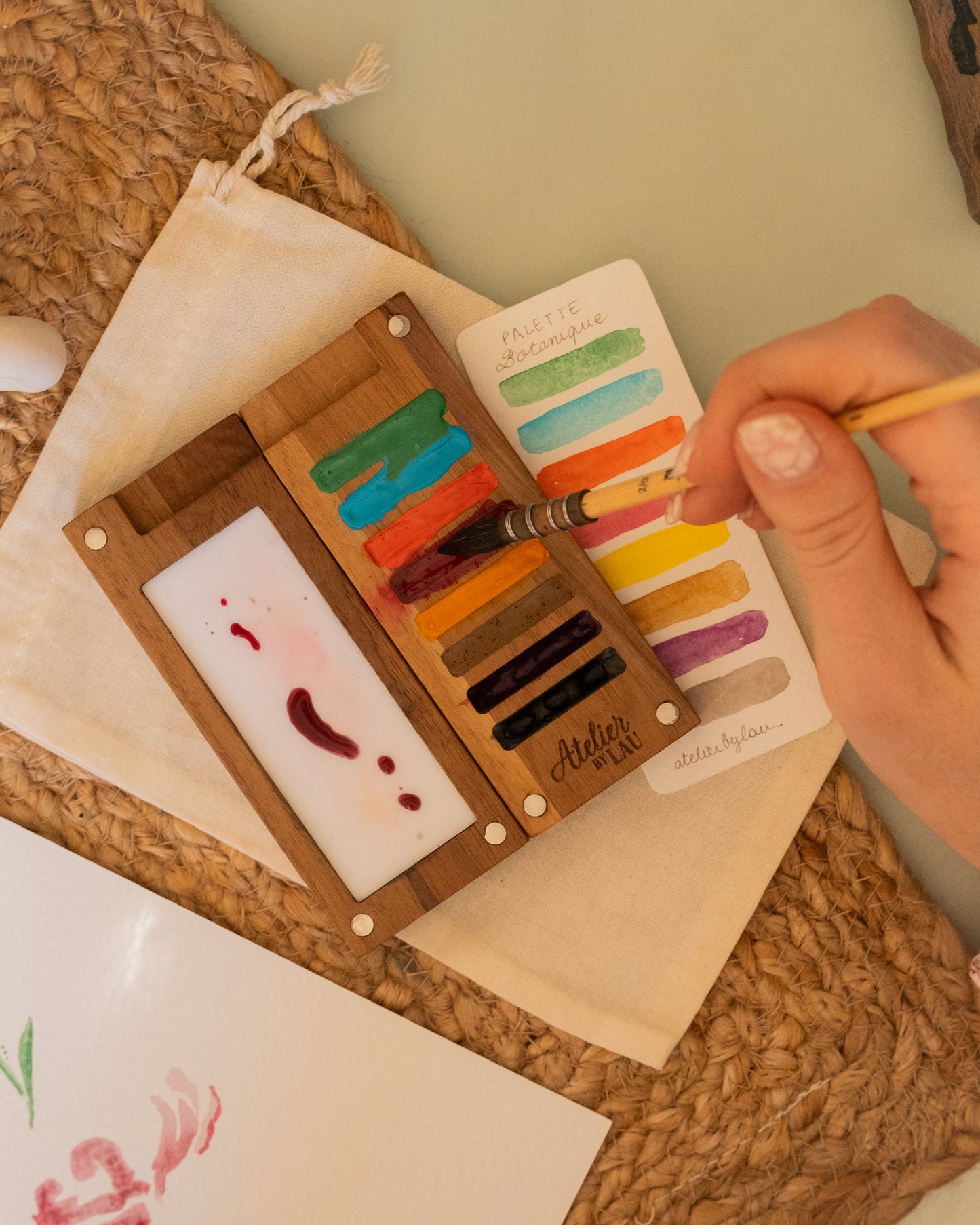 Palette BOTANIQUE Artisanale - Atelierbylau