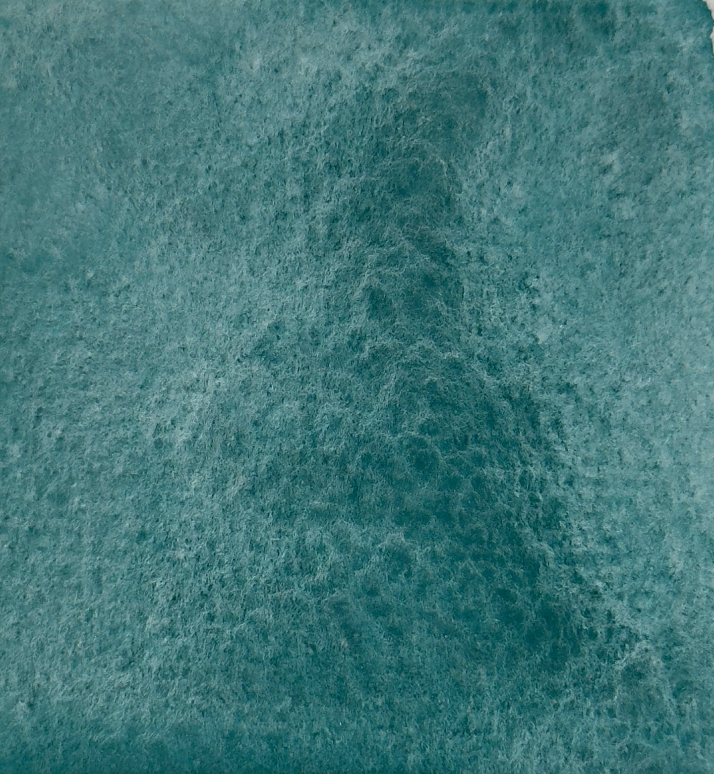 Aquarelle artisanale - Turquoise de cobalt foncé